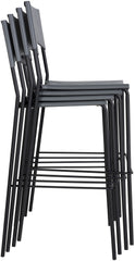 Barhocker Genua Schwarz - grau
