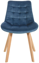 2er Set Stühle Brook Samt - blau