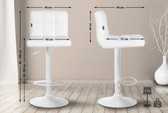 Barhocker Feni Kunstleder wei� - wei�