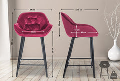 Barhocker Gibson 76 Samt - lila