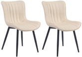 2er Set Stühle Largo Kunstleder - creme