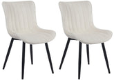 2er Set Stühle Largo Samt - creme