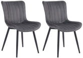 2er Set Stühle Largo Samt - dunkelgrau