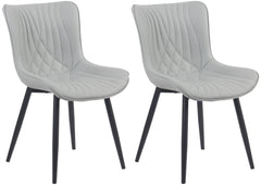 2er Set Stühle Brady Kunstleder - grau