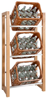 3er Getr�nkekistenst�nder Robin - eiche by Dropshipping-Europe – M�bel