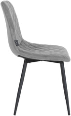 4er Set Stühle Telde Samt - grau