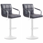 Set di 2 barhocker Lucy V2 in bianco e nero, eleganti e moderni, perfetti per arredare il tuo spazio.
