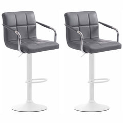 2er Set Barhocker Lucy V2 weiß - grau