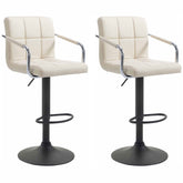 Set di 2 sgabelli da bar Lucy V2 neri e crema, eleganti e moderni, ideali per la tua cucina o il tuo bar.