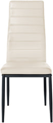 6er Set Esszimmerstühle Mayfair Kunstleder - creme