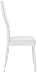 6er Set Esszimmerstühle Mayfair Kunstleder - weiß