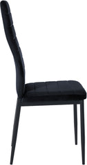 6er Set Esszimmerstühle Mayfair Samt - schwarz