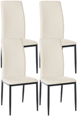 4er Set Esszimmerstühle Savino Kunstleder - creme