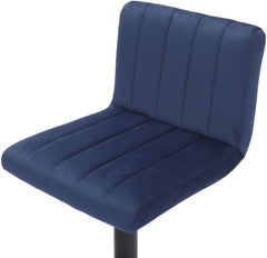 2er Set Barhocker Jamie Samt - blau