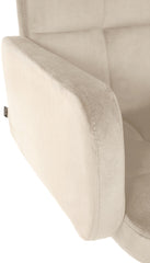 Barhocker Los Angeles Samt chrom - creme