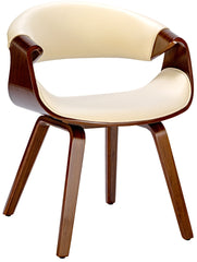 Esszimmerstuhl Foley Kunstleder - walnuss/creme