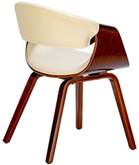 Esszimmerstuhl Foley Kunstleder - walnuss/creme