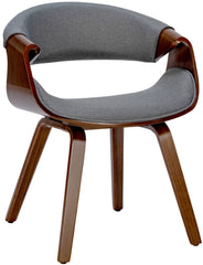 Esszimmerstuhl Foley Stoff - walnuss/grau