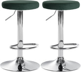 2er Set Barhocker Ponte Samt chrom - gr�n