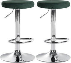 2er Set Barhocker Ponte Samt chrom - gr�n