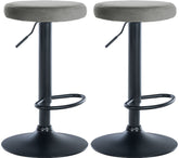 2er Set Barhocker Ponte Samt schwarz - grau