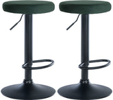 2er Set Barhocker Ponte Samt schwarz - gr�n