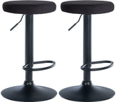 2er Set Barhocker Ponte Samt schwarz - schwarz