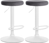 2er Set Barhocker Ponte Samt wei� - dunkelgrau