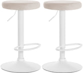 2er Set Barhocker Ponte Samt wei� - creme