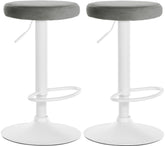 2er Set Barhocker Ponte Samt wei� - grau