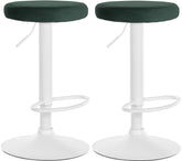 2er Set Barhocker Ponte Samt wei� - gr�n