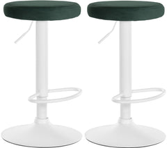 2er Set Barhocker Ponte Samt wei� - gr�n