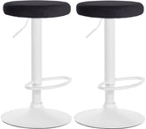 2er Set Barhocker Ponte Samt wei� - schwarz