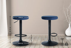 2er Set Barhocker Ponte Samt schwarz - blau