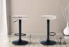 2er Set Barhocker Ponte Samt schwarz - creme