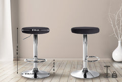 2er Set Barhocker Ponte Samt chrom - schwarz