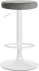 2er Set Barhocker Ponte Samt wei� - grau