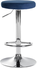 2er Set Barhocker Ponte Samt chrom - blau