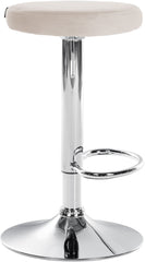 2er Set Barhocker Ponte Samt chrom - creme