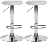 2er Set Barhocker Ponte Kunstleder chrom - wei�