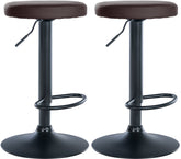 2er Set Barhocker Ponte Kunstleder schwarz - braun