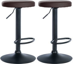 2er Set Barhocker Ponte Kunstleder schwarz - braun