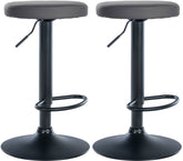 2er Set Barhocker Ponte Kunstleder schwarz - grau