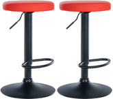 2er Set Barhocker Ponte Kunstleder schwarz - rot