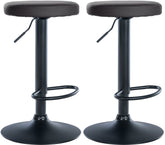 2er Set Barhocker Ponte Kunstleder schwarz - schwarz