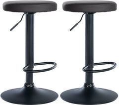2er Set Barhocker Ponte Kunstleder schwarz - schwarz