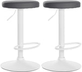 2er Set Barhocker Ponte Kunstleder wei� - grau