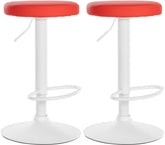 2er Set Barhocker Ponte Kunstleder wei� - rot