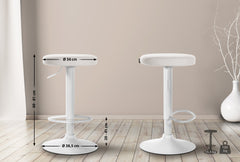 2er Set Barhocker Ponte Kunstleder wei� - wei�