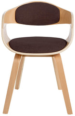 Besucherstuhl Kingston Stoff - natura/braun